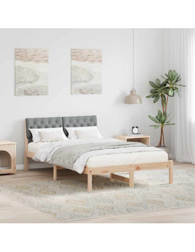 Struttura del Letto Marrone e grigio chiaro 120 x 190 cm