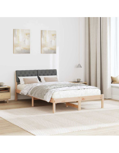 Struttura del Letto marrone e grigio scuro 120 x 190 cm