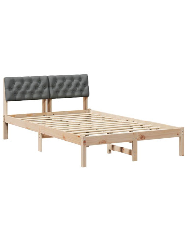 Struttura del Letto marrone e grigio scuro 120 x 190 cm