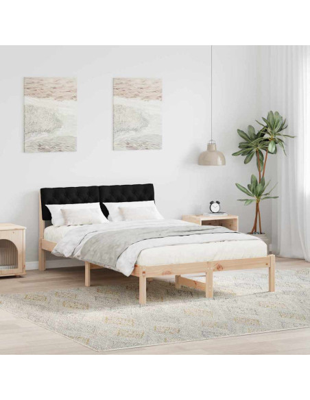 Struttura del Letto con testiera Marrone e nero 120 x 190 cm