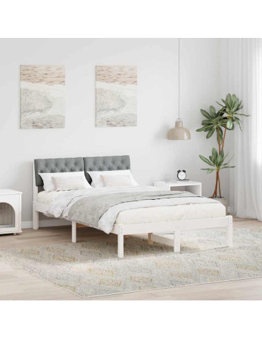 Struttura del Letto Bianco e grigio chiaro 120 x 190 cm