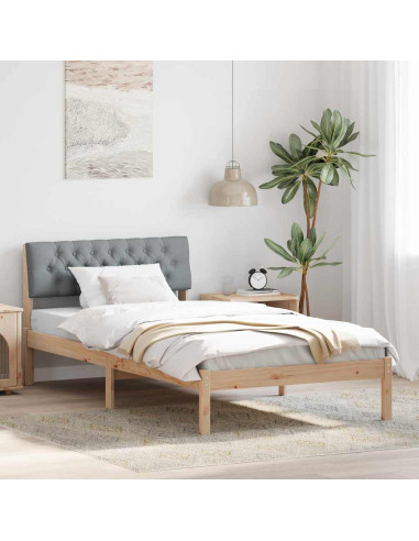 Struttura del Letto Marrone e grigio chiaro 100 x 200 cm