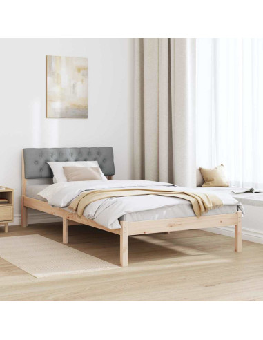 Struttura del Letto Marrone e grigio chiaro 100 x 200 cm