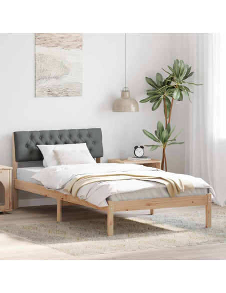 Struttura del Letto marrone e grigio scuro 100 x 200 cm