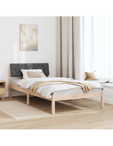 Struttura del Letto marrone e grigio scuro 100 x 200 cm