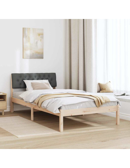 Struttura del Letto marrone e grigio scuro 100 x 200 cm