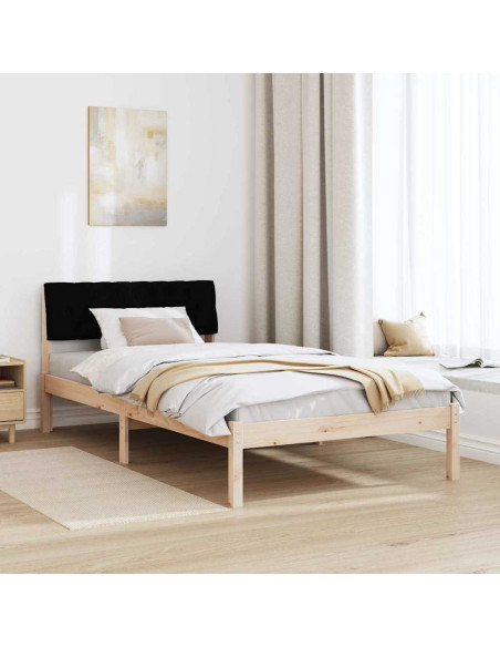 Struttura del Letto con testiera Marrone e nero 100 x 200 cm