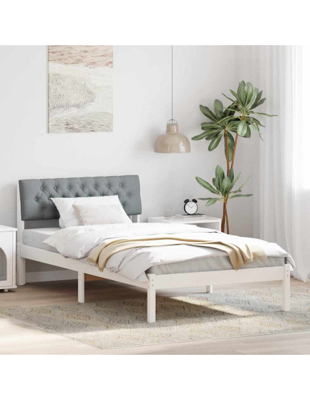 Struttura del Letto Bianco e grigio chiaro 100 x 200 cm