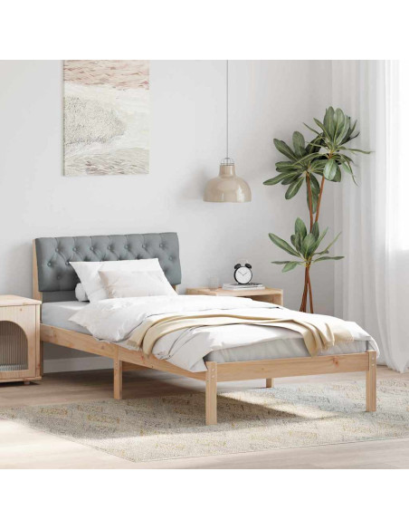 Struttura del Letto Marrone e grigio chiaro 90 x 200 cm