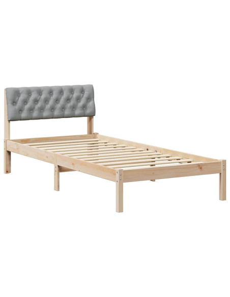 Struttura del Letto Marrone e grigio chiaro 90 x 200 cm