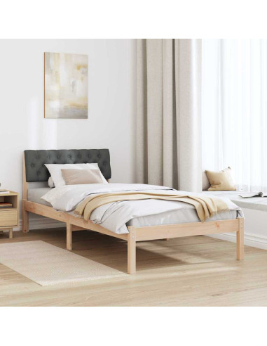 Struttura del Letto marrone e grigio scuro 90 x 200 cm