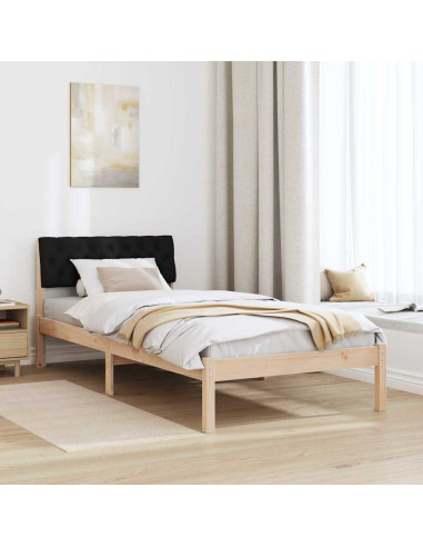 Struttura del Letto con testiera Marrone e nero 90 x 200 cm