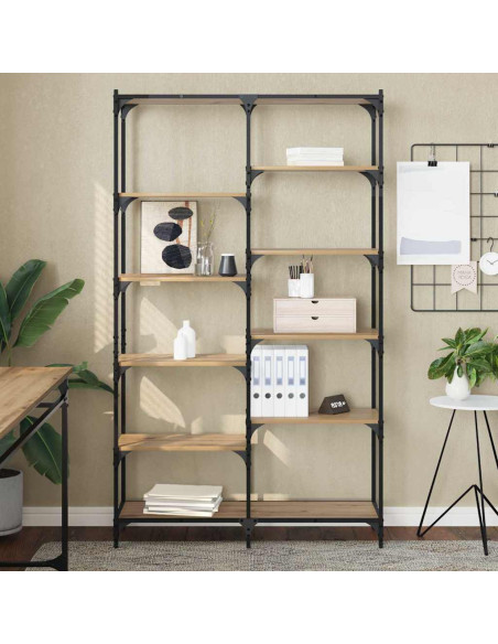 Libreria rovere artigianale 100 x 32 x 170 cm Legno multistrato