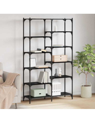 Libreria Rovere nero 100 x 32 x 170 cm Legno multistrato