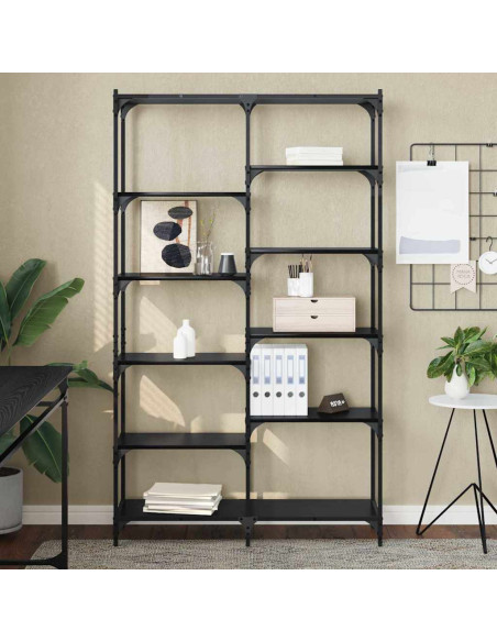 Libreria Rovere nero 100 x 32 x 170 cm Legno multistrato