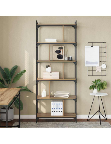 Libreria rovere artigianale 76 x 32 x 192 cm Legno multistrato