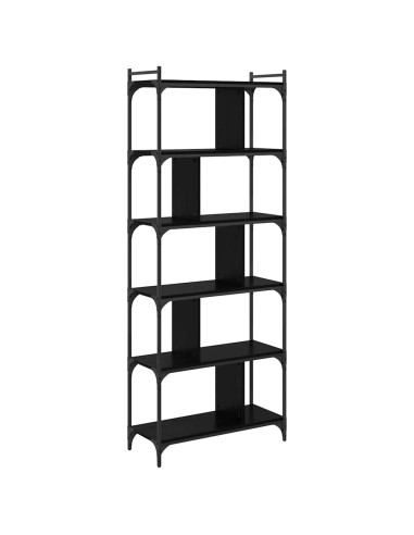 Libreria Rovere nero 76 x 32 x 192 cm Legno multistrato