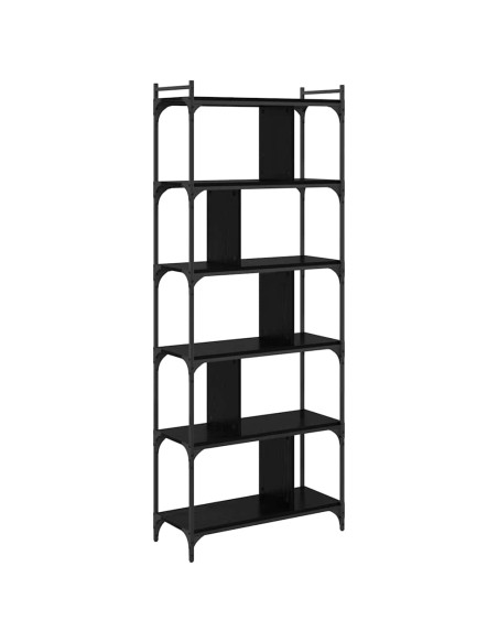 Libreria Rovere nero 76 x 32 x 192 cm Legno multistrato