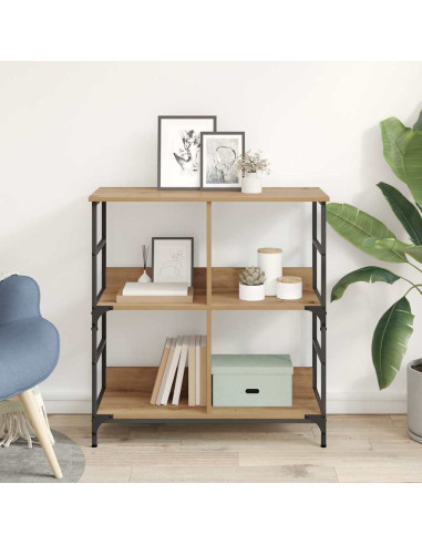 Libreria rovere artigianale 78.5 x 33 x 82 cm Legno multistrato