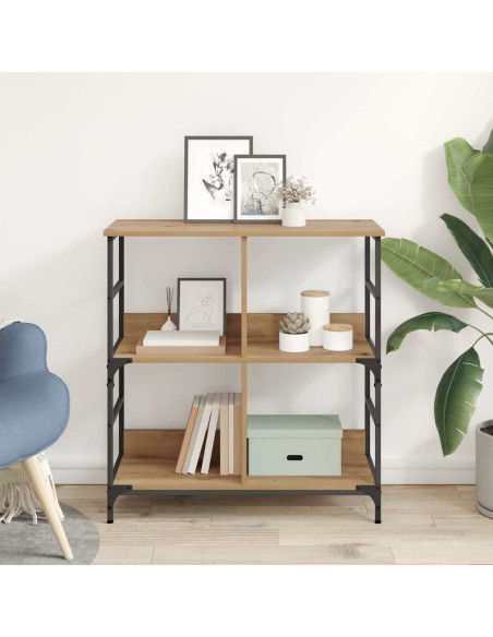 Libreria rovere artigianale 78.5 x 33 x 82 cm Legno multistrato