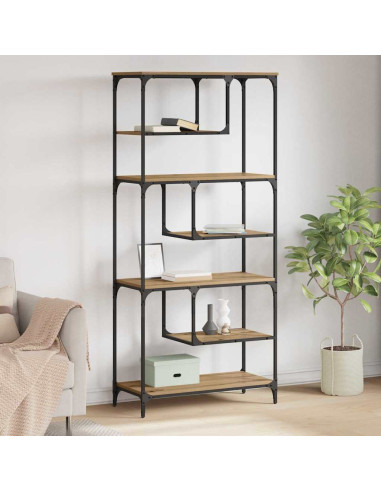 Libreria rovere artigianale 81 x 36 x 176 cm Legno multistrato