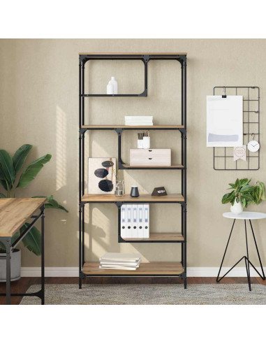 Libreria rovere artigianale 81 x 36 x 176 cm Legno multistrato