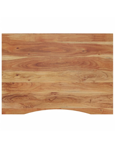 Piano Scrivania 110x80x2,5cm Rettangolare Legno Massello Acacia