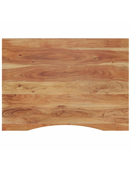 Piano Scrivania 110x80x2,5cm Rettangolare Legno Massello Acacia