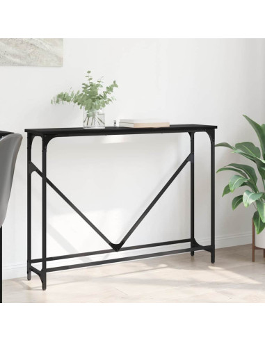 Tavolo consolle Rovere nero 102 x 22.5 x 75 cm
