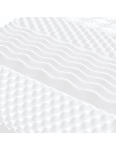 Materasso in schiuma bianco 90x190 cm 7 zone durezza 20 ILD