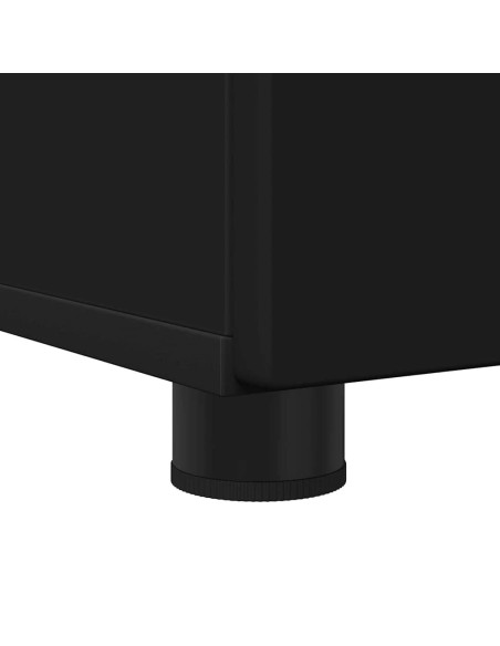 Set di mobili per il bagno 3 pcs Nero 76.5 x 35 x 64 cm