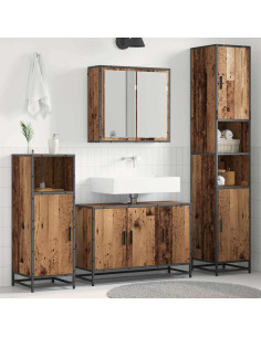 Set di mobili per il bagno 4 pcs Legno vecchio 90 x 33 x 60 cm 2
