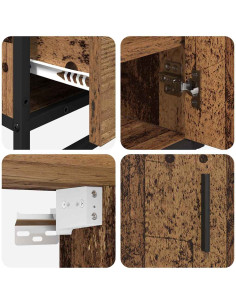 Set di mobili per il bagno 3 pcs Legno vecchio 65 x 33 x 60 cm 2