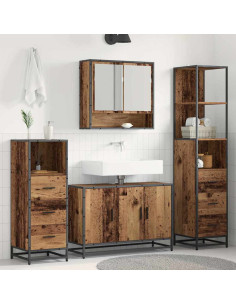 Set di mobili per il bagno 4 pcs Legno vecchio 90 x 33 x 60 cm 2