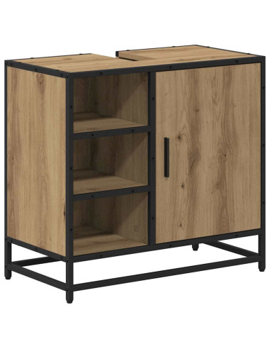 Set di mobili per il bagno con porta 4 pcs rovere artigianale