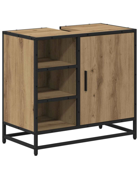 Set di mobili per il bagno con porta 4 pcs rovere artigianale