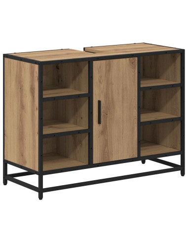 Set di mobili per il bagno con porta 3 pcs rovere artigianale