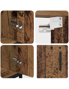 Set di mobili per il bagno 3 pcs Legno vecchio 65 x 33 x 60 cm 2