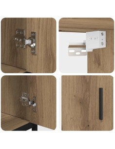 Set di mobili per il bagno con porta 3 pcs rovere artigianale 2