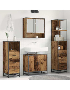 Set di mobili per il bagno 4 pcs Legno vecchio 65 x 33 x 60 cm 2