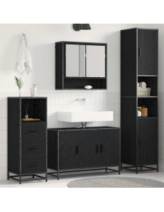 Set di mobili per il bagno 3 pcs Legno vecchio 90 x 33 x 60 cm 2