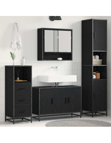 Set di mobili per il bagno 3 pcs Legno vecchio 90 x 33 x 60 cm