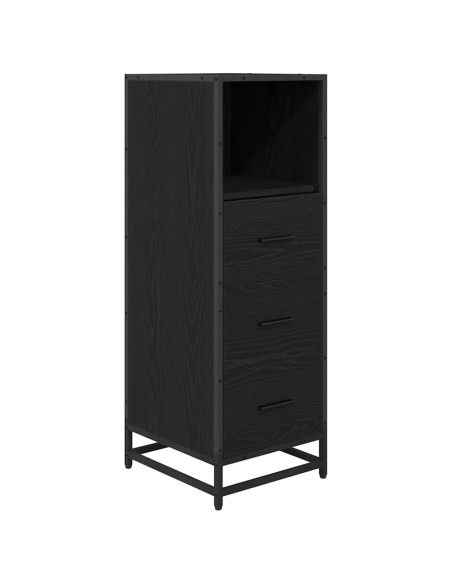 Set di mobili per il bagno 4 pcs Rovere nero 65 x 33 x 60 cm