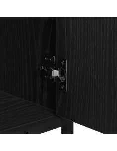 Armadio per Lavabo da Bagno Rovere Nero 65 x 33 x 60 cm 2