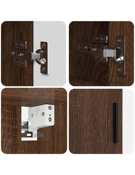 Set di mobili per il bagno 2 pcs Rovere marrone 61 x 35 x 64 cm