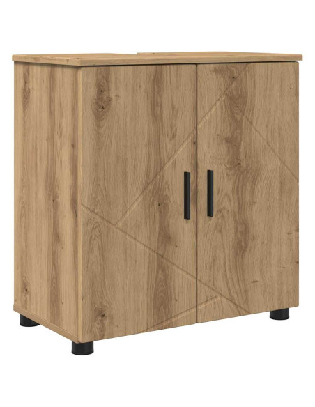 Set di mobili per il bagno con porta 2 pcs rovere artigianale