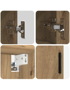 Set di mobili per il bagno con porta 4 pcs rovere artigianale 2