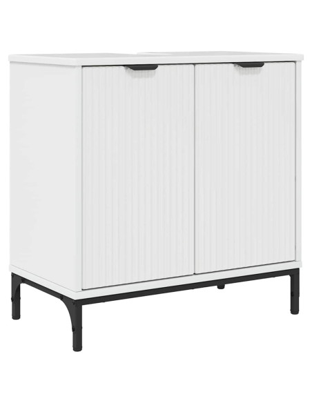 Set di mobili per il bagno con cassetto con porta Bianco Lucido