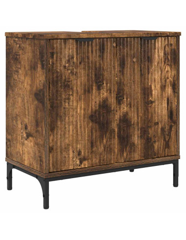 Set di mobili per il bagno con cassetto con porta Rovere fumé