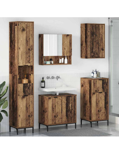 Set di mobili per il bagno con cassetto con porta Legno vecchio